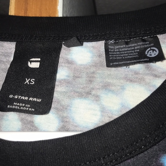 GSTAR RAW ALLOVER GRAPHIC TEE SHIRT MENS SIZE XS - Picture 4 of 10